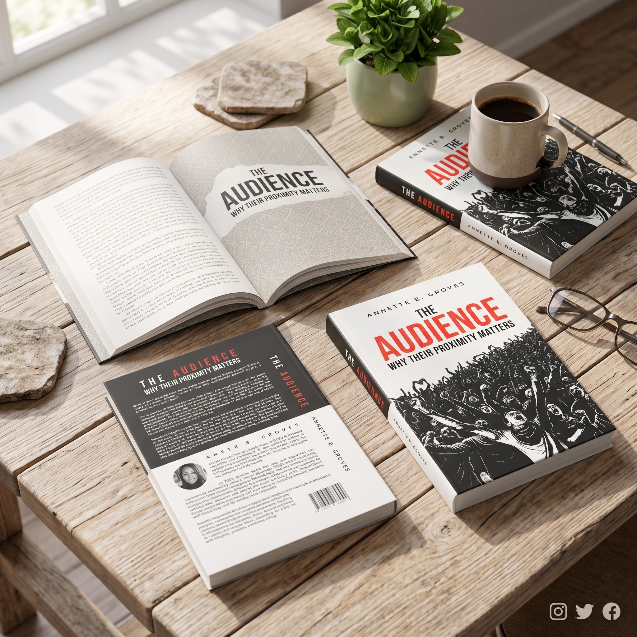 The Audience by Annette B. Groves displayed on a table